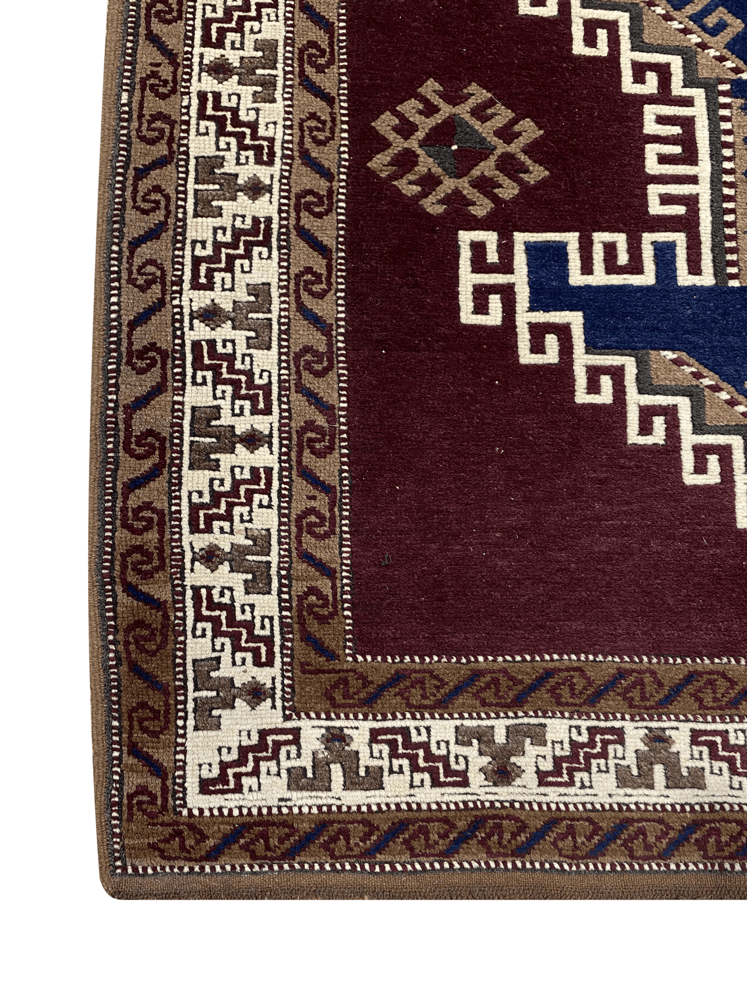 Vintage Turkish 5' 2" x 9' 3" Handmade Wool Area Rug
