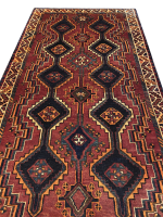 Antique Persian Shiraz 4' 4" x 8' 3" Handmade Area Rug - Shabahang Royal Carpet