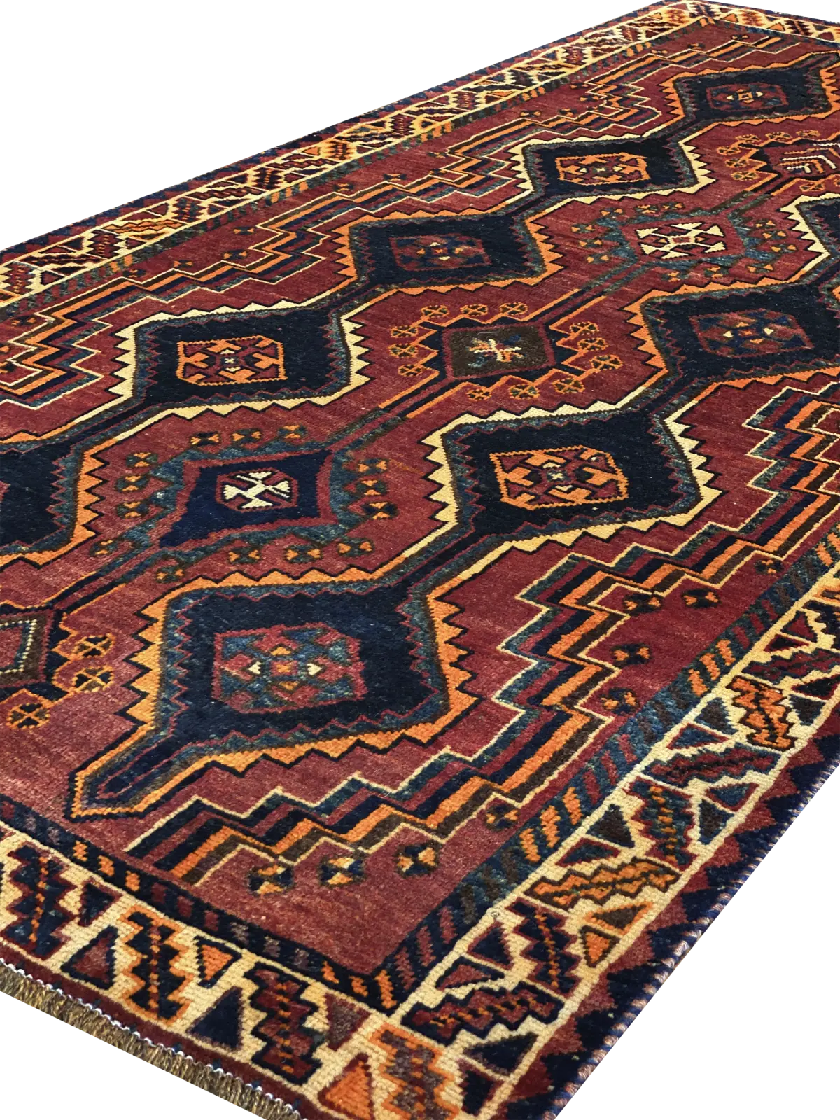 Antique Persian Shiraz 4' 4" x 8' 3" Handmade Area Rug - Shabahang Royal Carpet