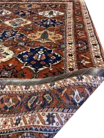Vintage Persian Bakhtiari 4' 5" x 7' 7" Handmade Wool Area Rug - Shabahang Royal Carpet