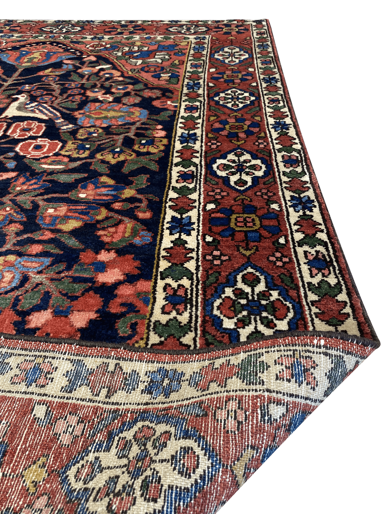 Antique Persian Bakhtiari 4' 10" x 6' 10" Handmade Wool Area Rug - Shabahang Royal Carpet