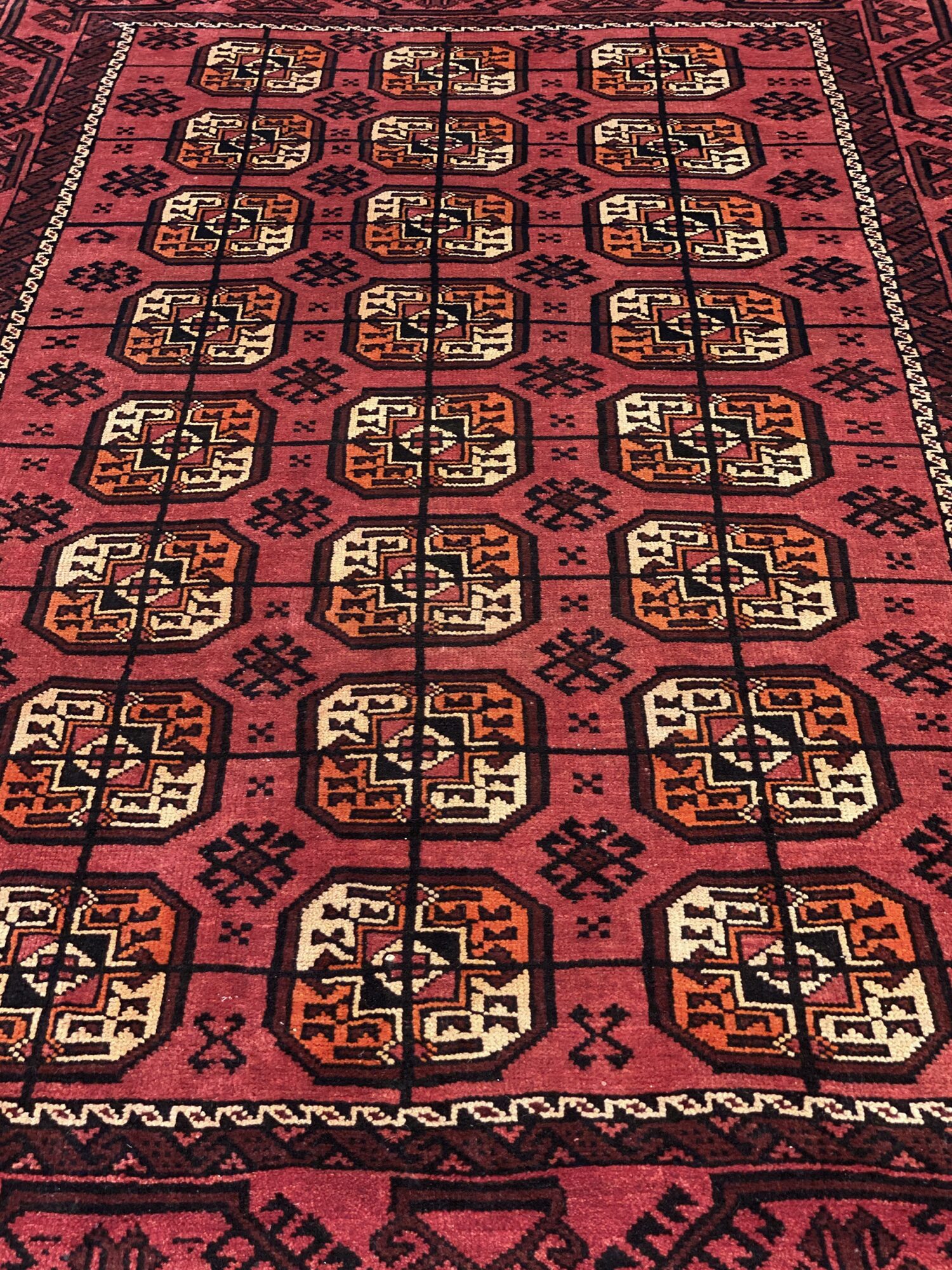 Antique Persian Balouchi 4' 10" x 7' 7" Handmade Wool Area Rug