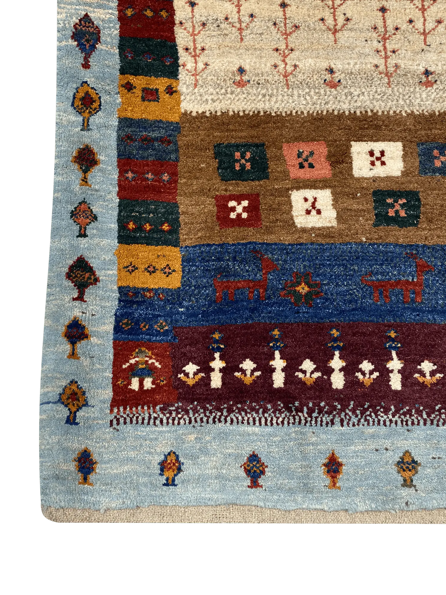 Persian Gabbeh 4' 4" x 5' 11" Wool Handmade Area Rug