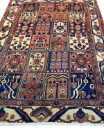 Antique Persian Bakhtiari 5' x 6' 6" Handmade Wool Area Rug - Shabahang Royal Carpet