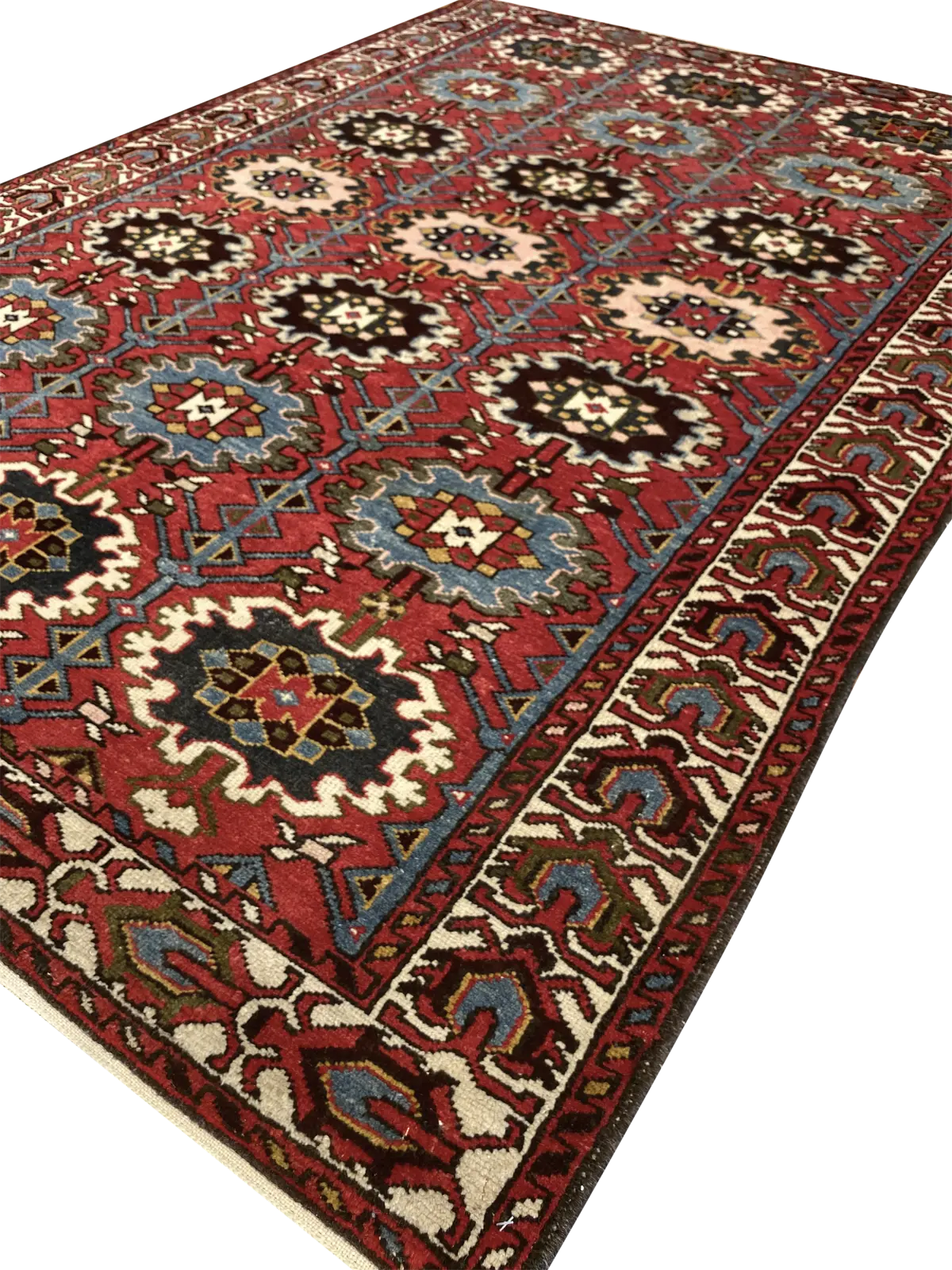 Antique Persian Bakhtiari 4' 7" x 6' 6" Handmade Wool Area Rug - Shabahang Royal Carpet