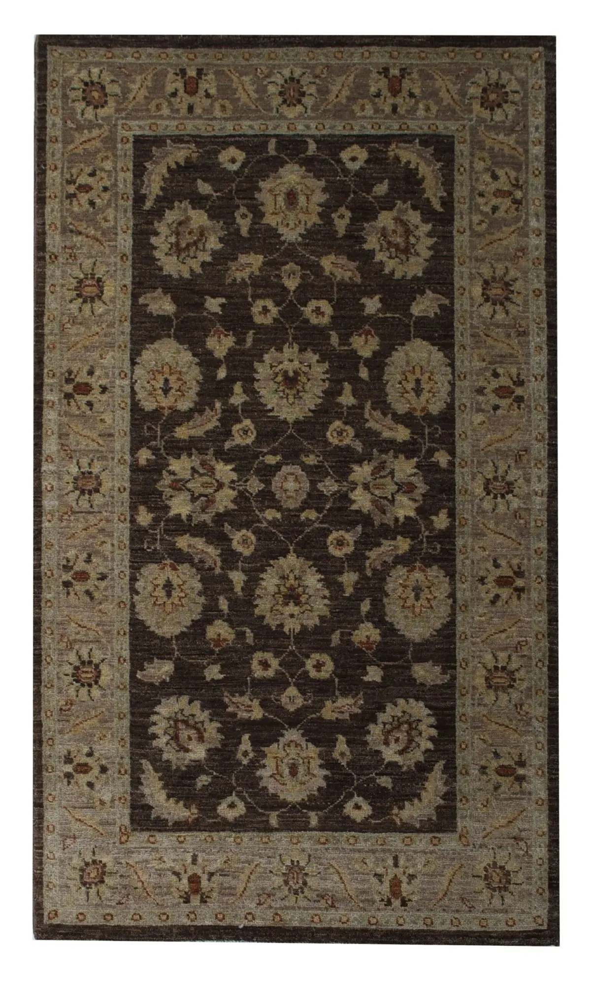 Peshawar 3' 2" x 5' 3" Brown Handmade Area Rug - Shabahang Royal Carpet