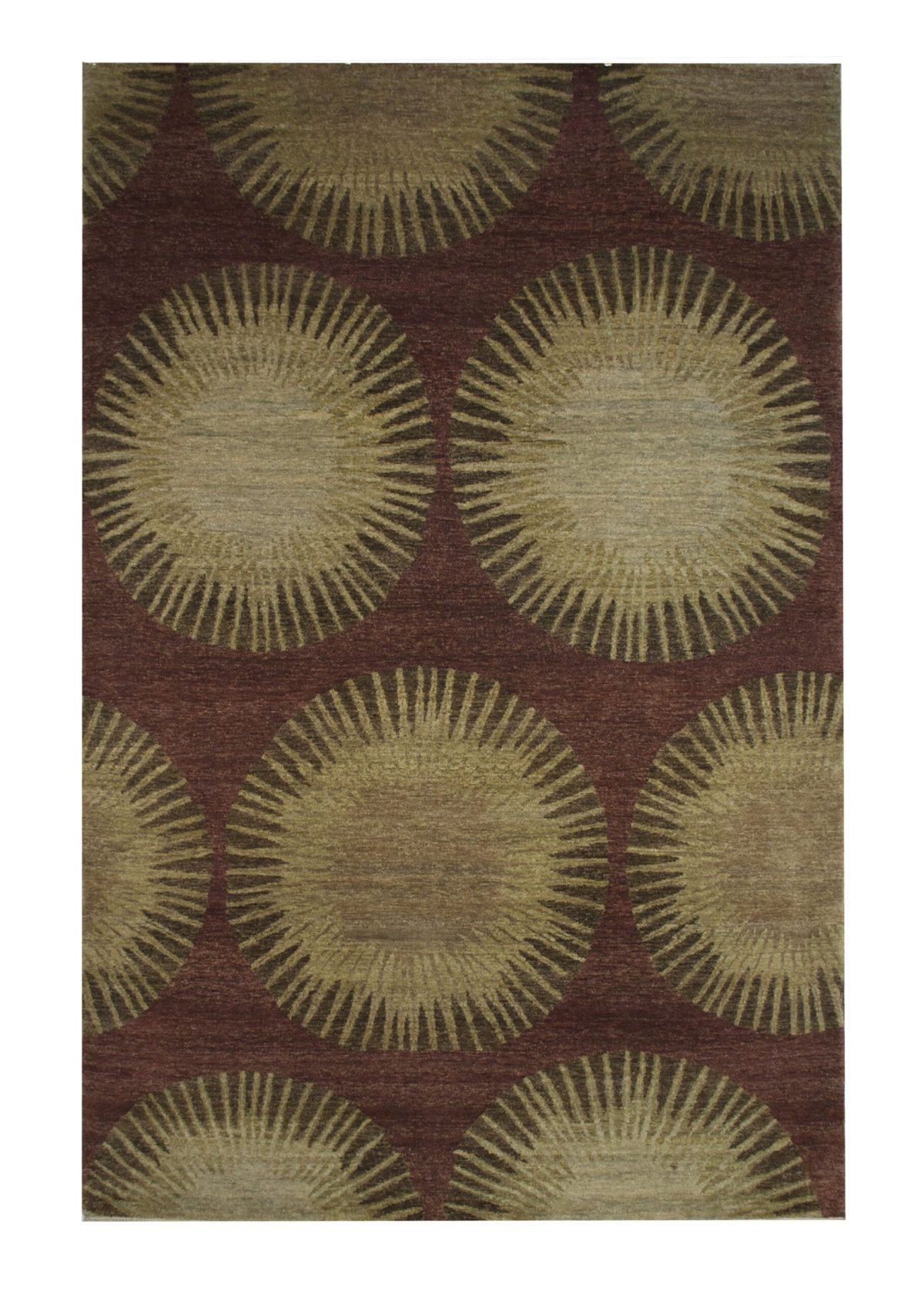 Starburst 6' x 9' Wool Handmade Area Rug - Shabahang Royal Carpet