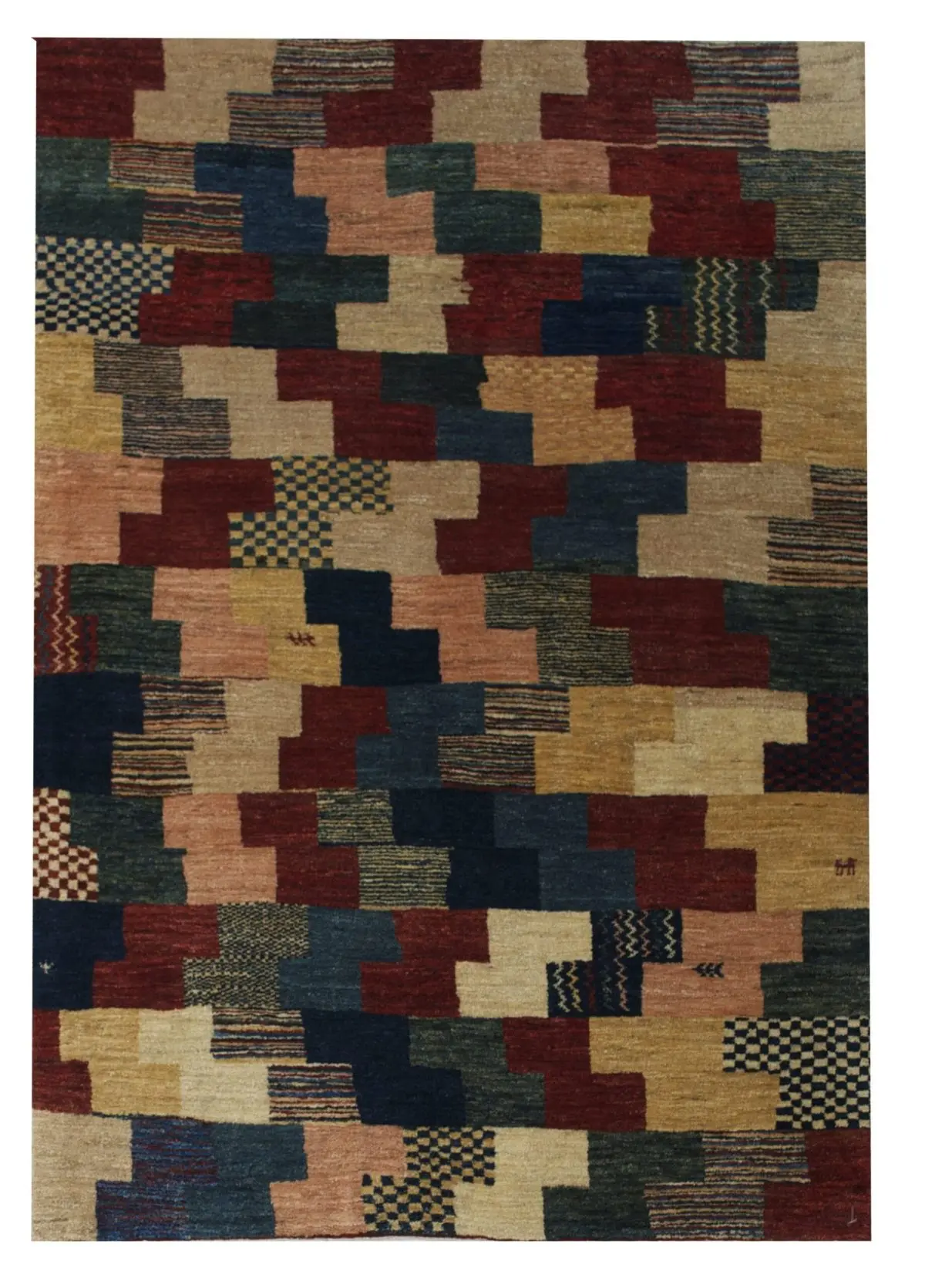 Persian Gabbeh 3' 4" x 4' 8" Wool Handmade Area Rug - Shabahang Royal Carpet