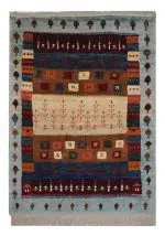 Persian Gabbeh 4' 4" x 5' 11" Wool Handmade Area Rug - Shabahang Royal Carpet