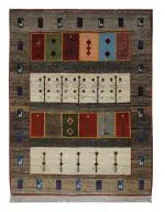 Persian Gabbeh area rug 5' x 6' 7" Wool Handmade Area Rug - Shabahang Royal Carpet