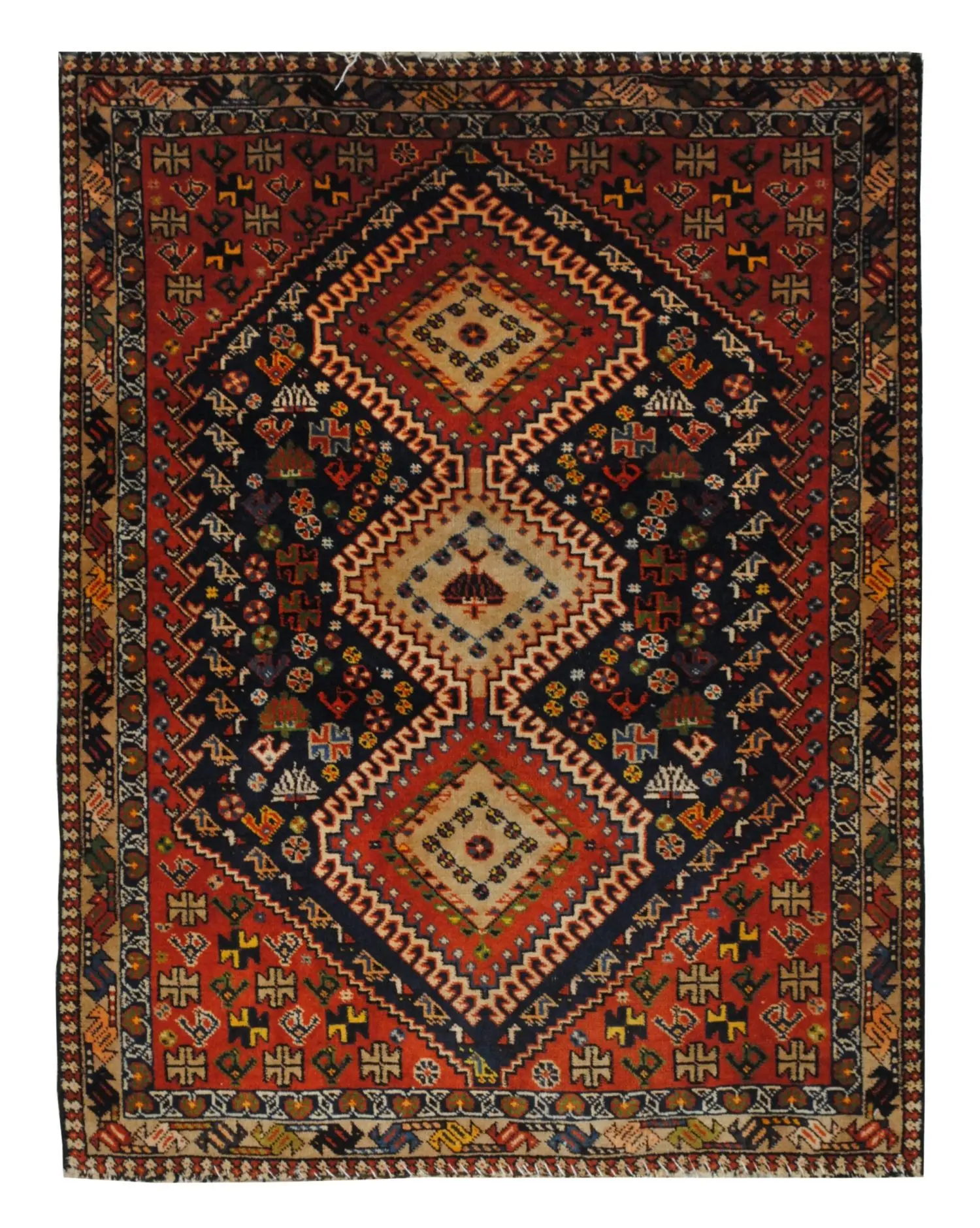 Persian Yallameh 3' 7" x 4' 8" Handmade Area Rug - Shabahang Royal Carpet