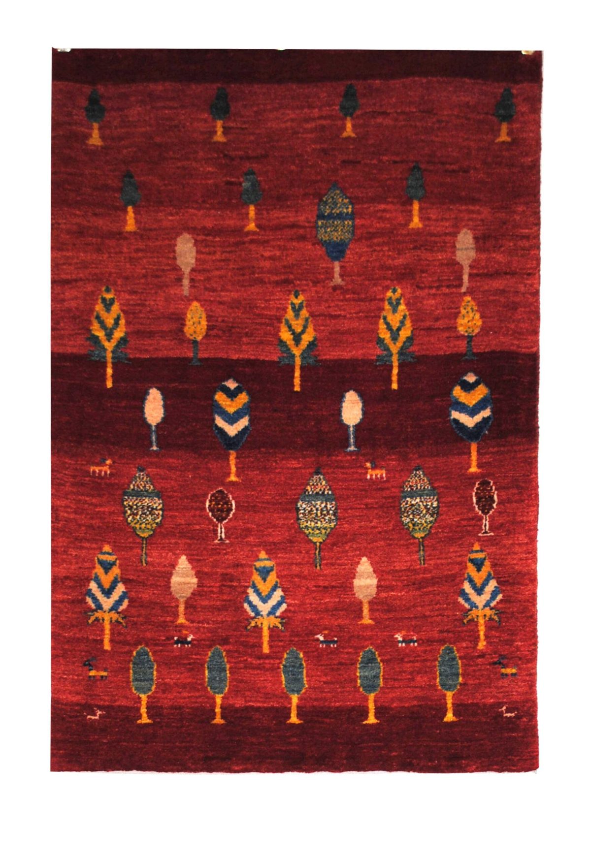 Persian Gabbeh rug 2' 5" x 4' Red Wool Handmade Area Rug - Shabahang Royal Carpet