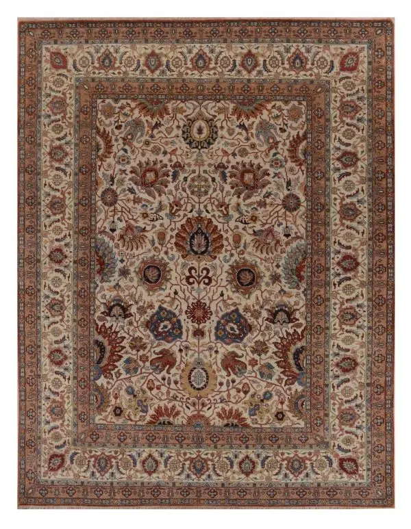 Traditional 4' x 5' 10" Wool Handmade Area Rug - Shabahang Royal Carpet