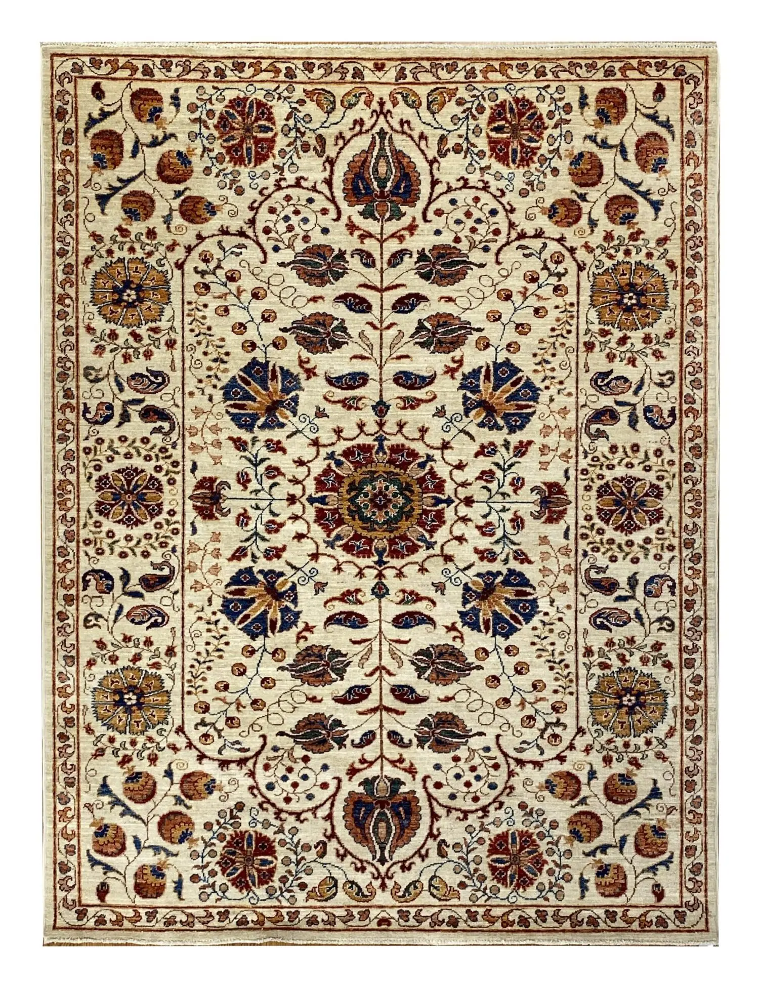 Suzani 5' x 6' 7" Handmade Area Rug - Shabahang Royal Carpet