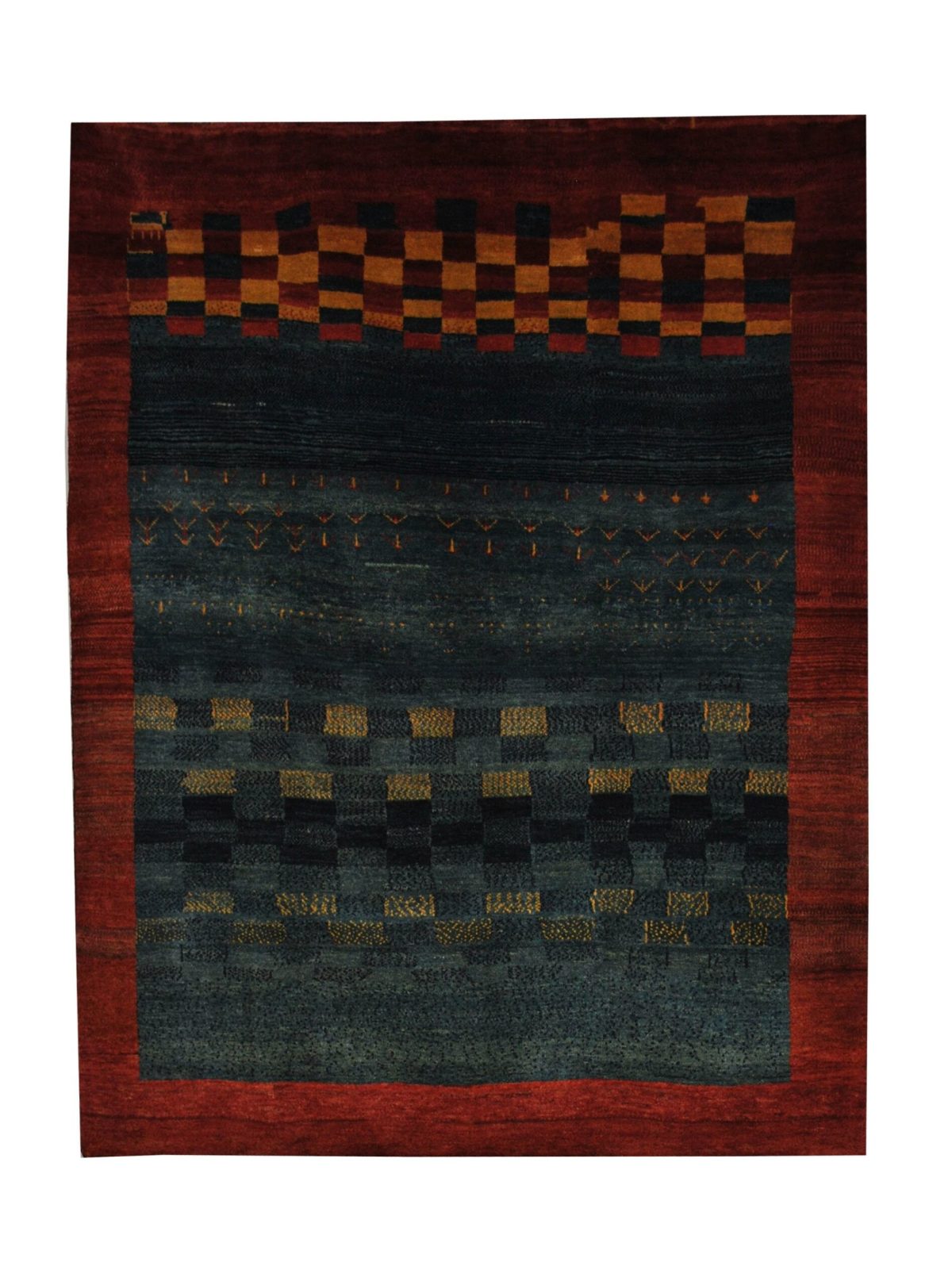 Persian Gabbeh Rug 4' 9" x 6' 2" Wool Handmade Area Rug - Shabahang Royal Carpet