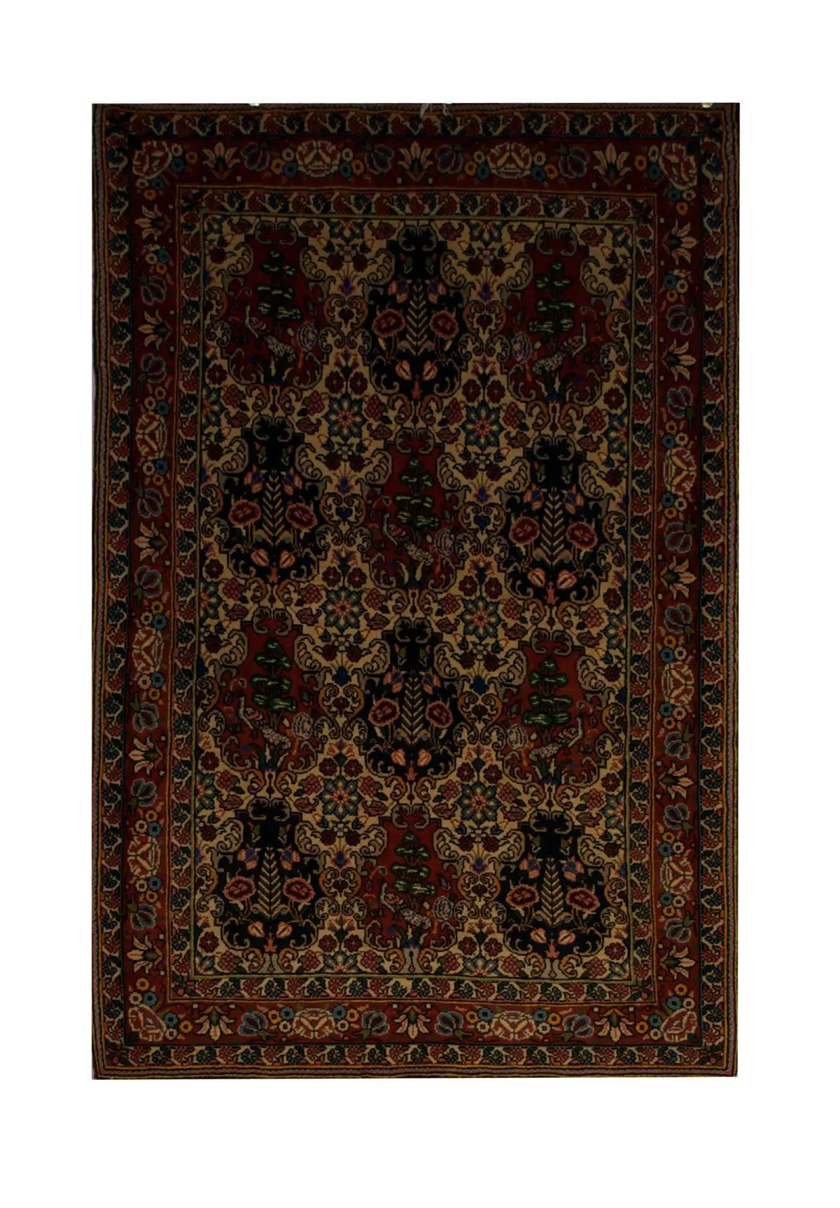 Persian Bakhtiari rug 3' 4" x 5' Handmade Area Rug - Shabahang Royal Carpet