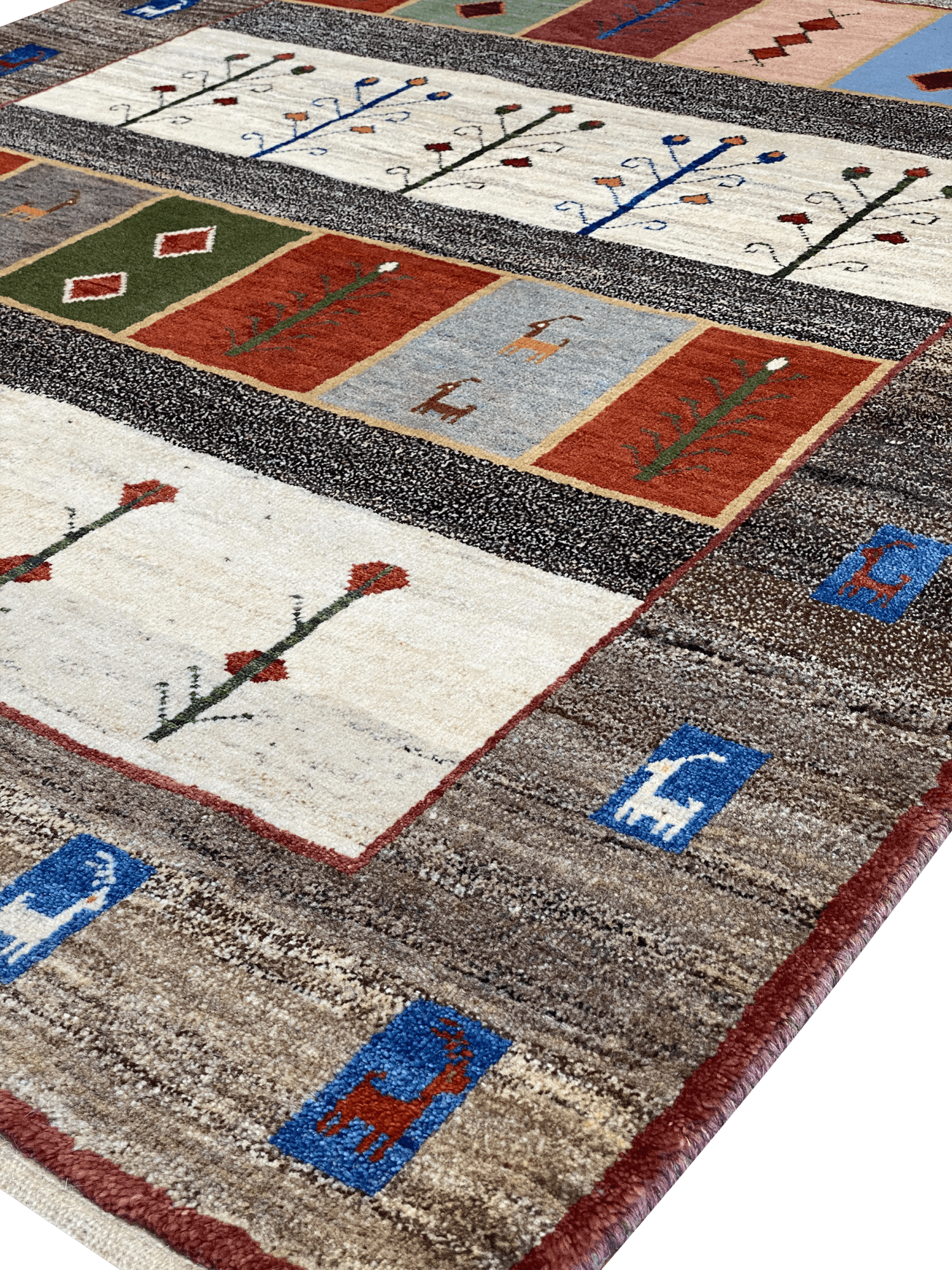 Persian Gabbeh 5' x 6' 7" Wool Handmade Area Rug - Shabahang Royal Carpet
