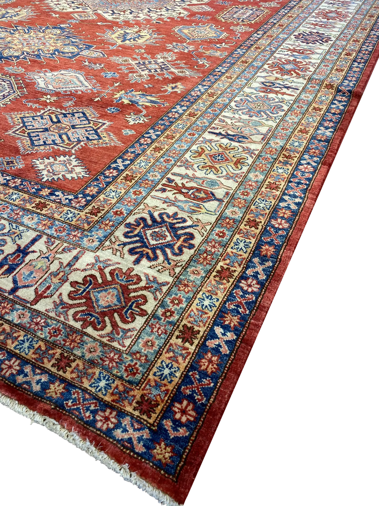 Super Kazak 9' 10" x 13' 9" Handmade Area Rug - Shabahang Royal Carpet