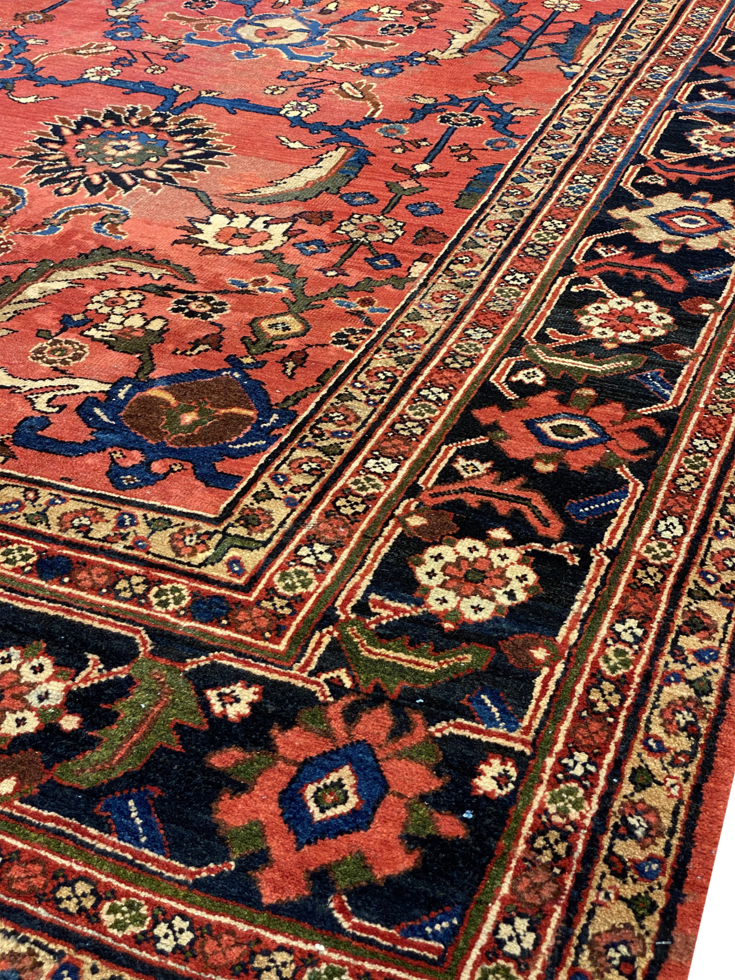 Antique Persian Mahal 9' 8" x 13' 1" Handmade Area Rug - Shabahang Royal Carpet