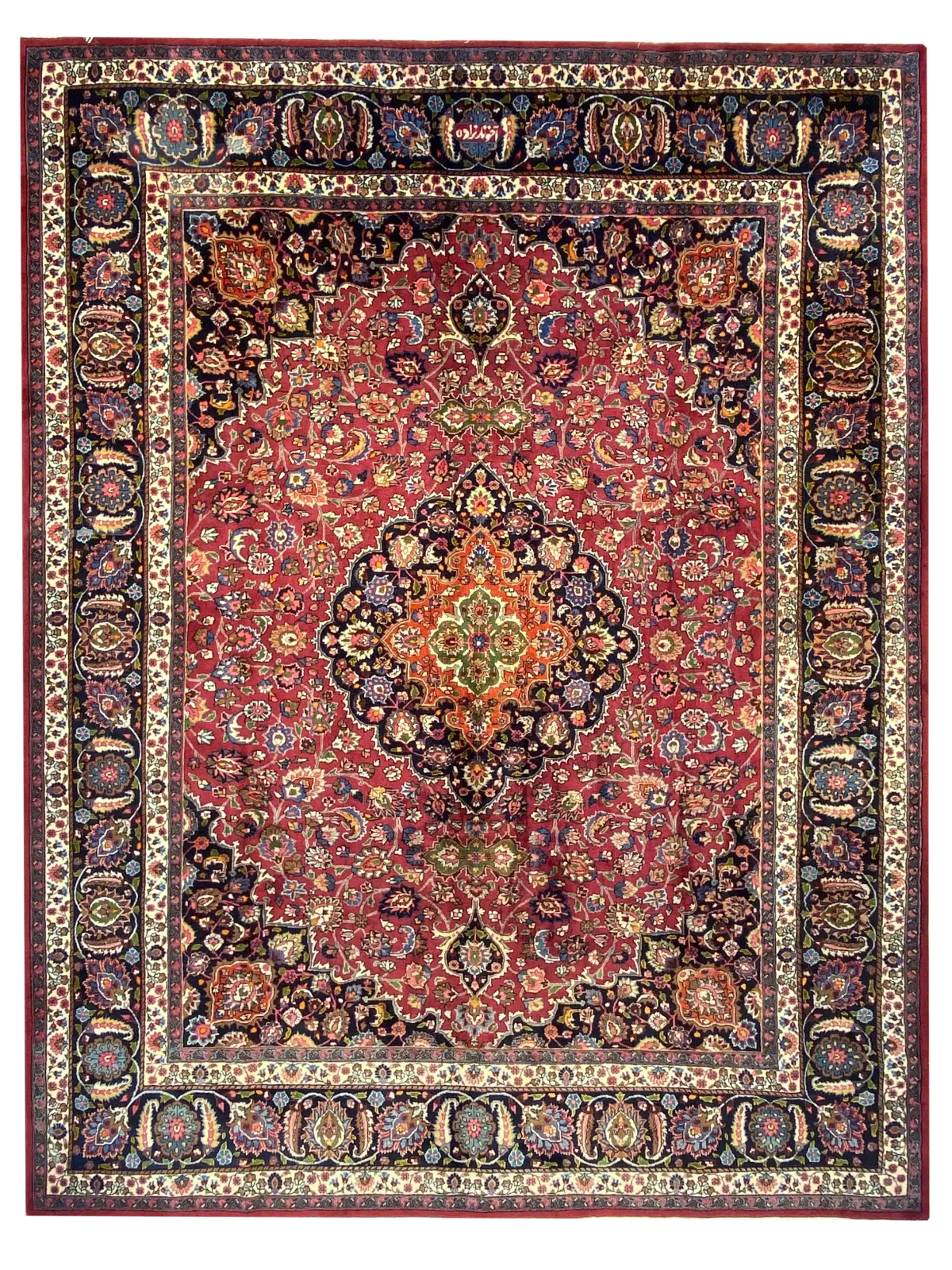 Semi-Antique Persian Mashad 10' x 13' Handmade Area Rug - Shabahang Royal Carpet