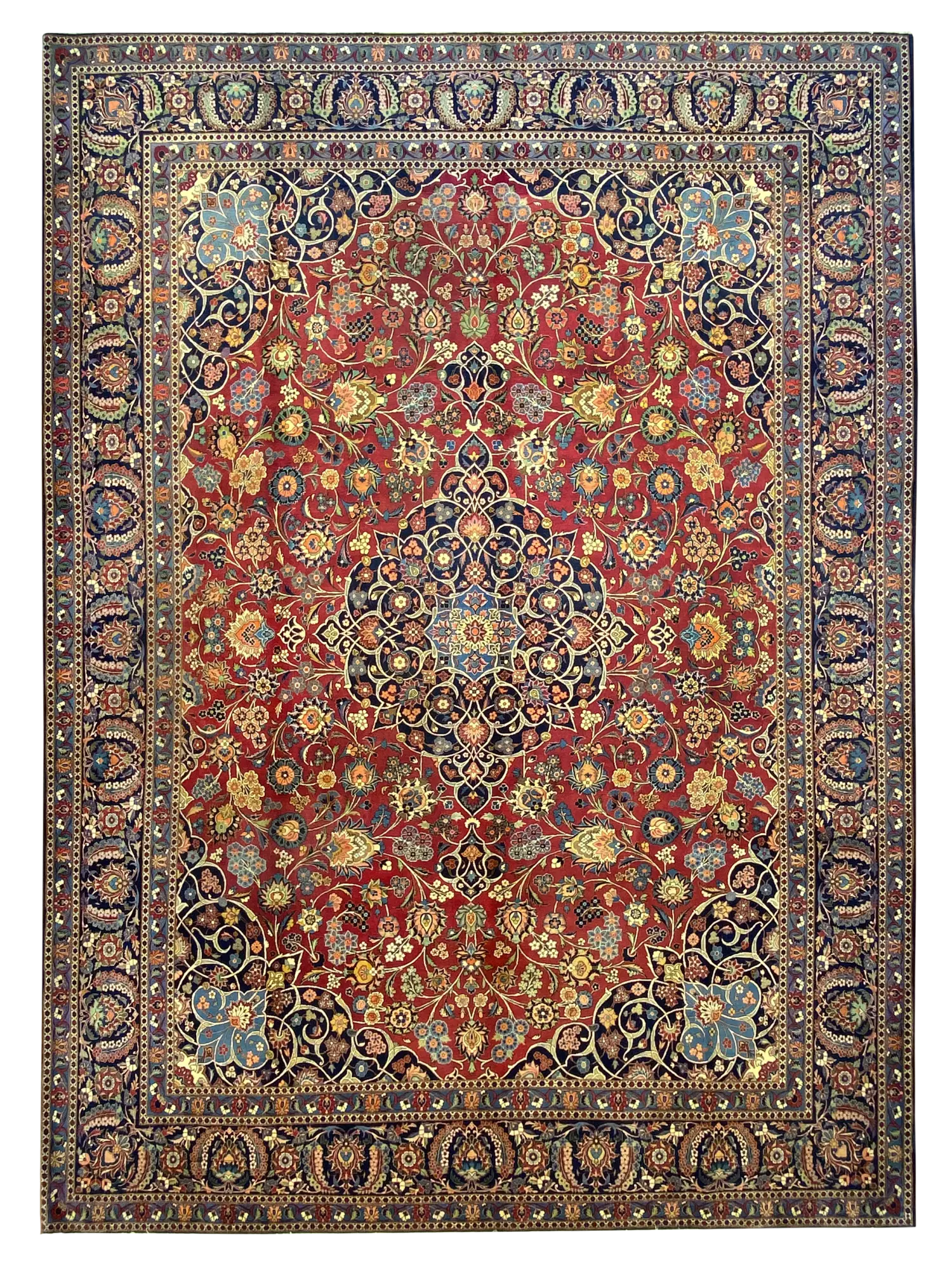 Antique Persian Kashan 10' 6" x 14' 3" - Shabahang Royal Carpet