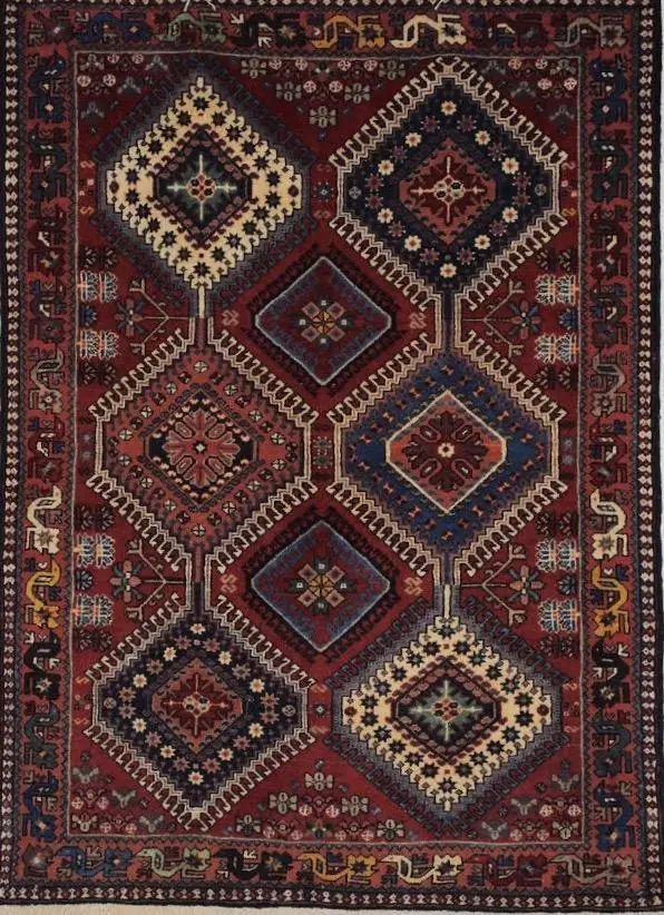 Persian Yallameh rug 3' 4" x 4' 8" Handmade Area Rug - Shabahang Royal Carpet