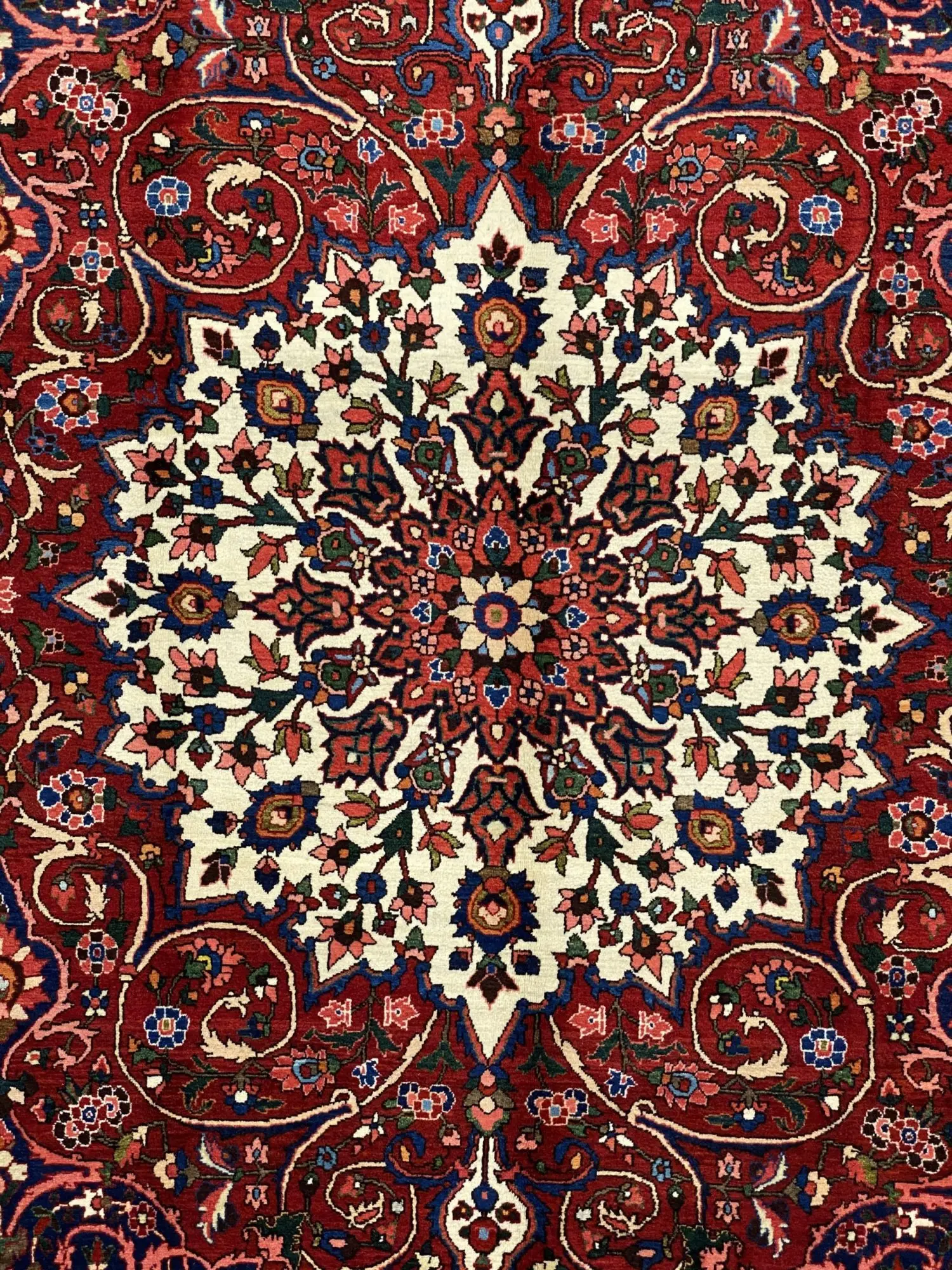 Vintage Persian Bakhtiari 6' 10" x 10' 6" Handmade Wool Area Rug