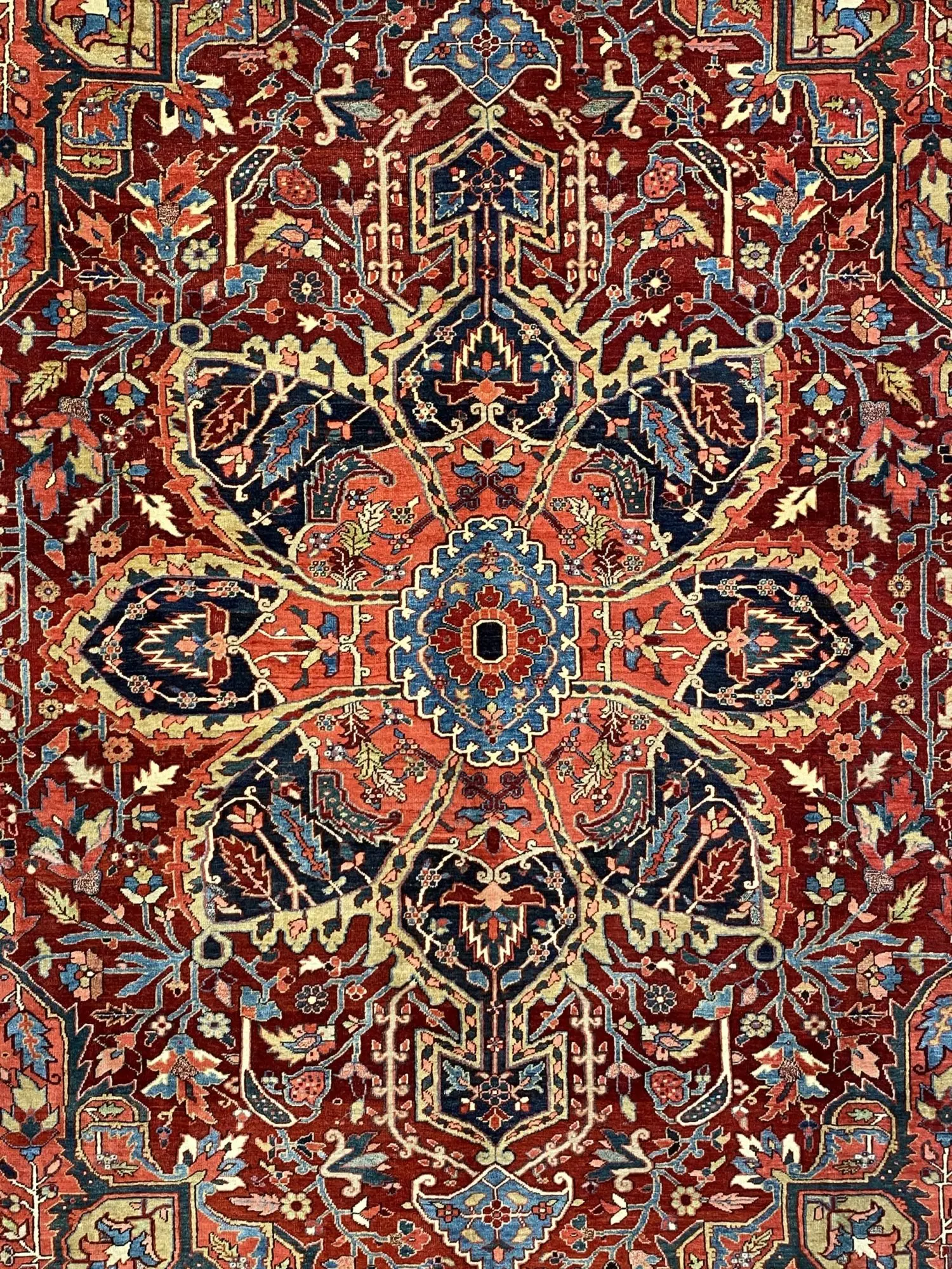 Antique Persian Heriz 9' 10" x 12' 10" Handmade Area Rug