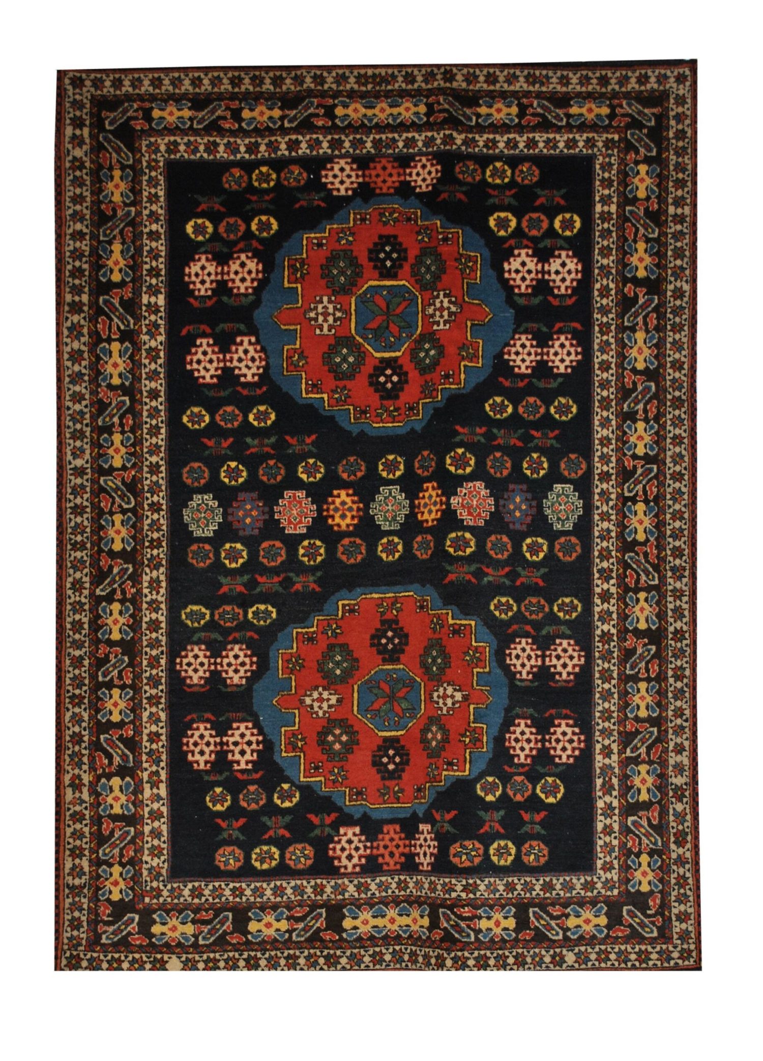 Caucasion 4' 8" x 6' 5" Handmade Area Rug - Shabahang Royal Carpet