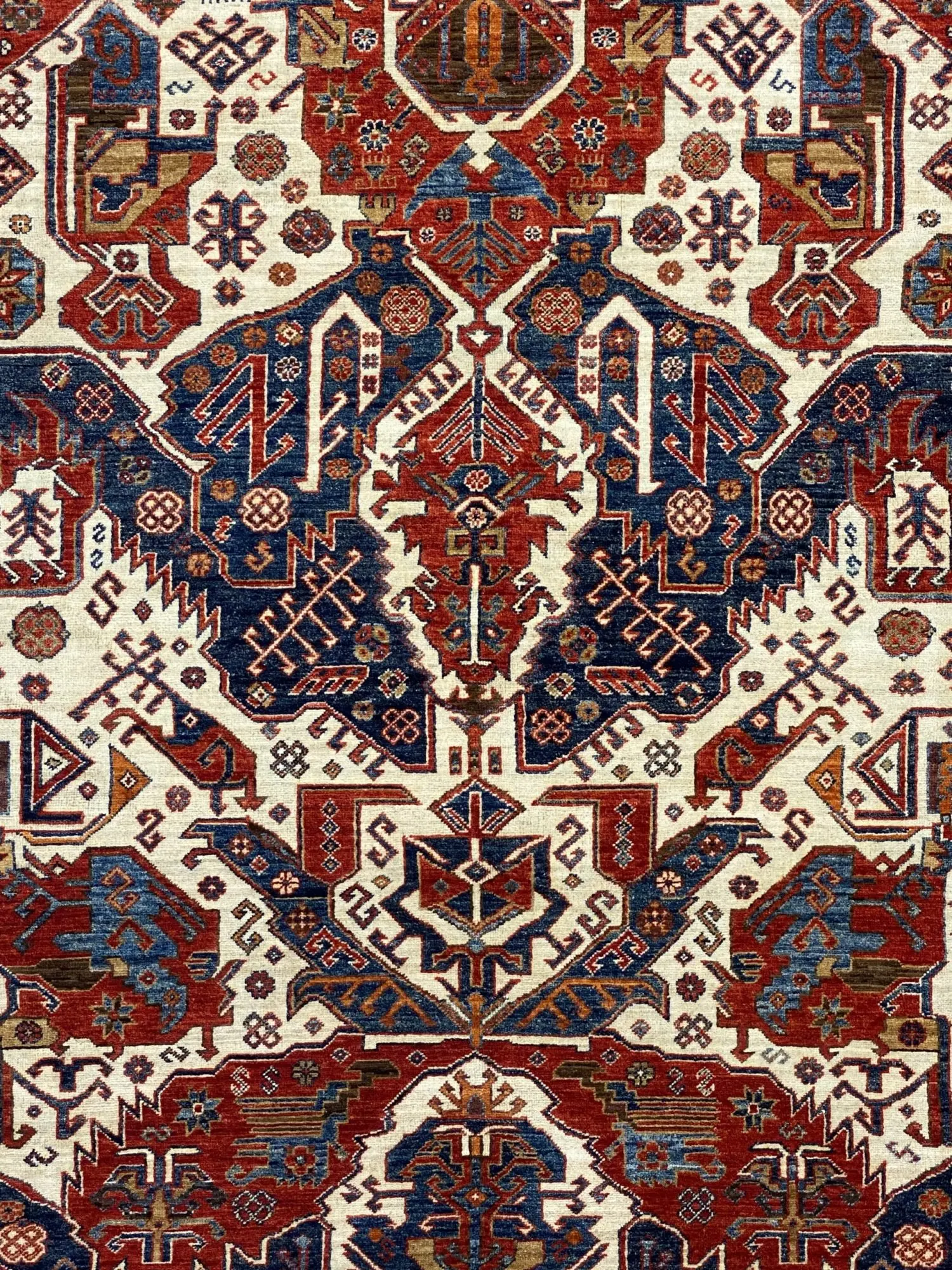 Fine Tribal Kazak 6' 11" x 9' 10" Handmade Area Rug