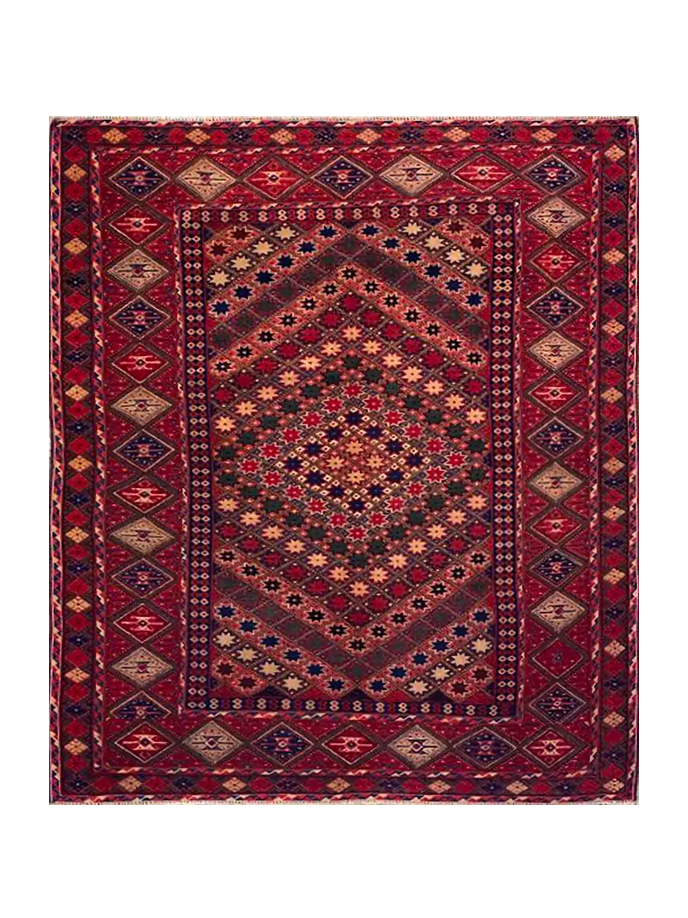 Balouchi Tribal 5' 1" x 6' Wool Handmade Area Rug