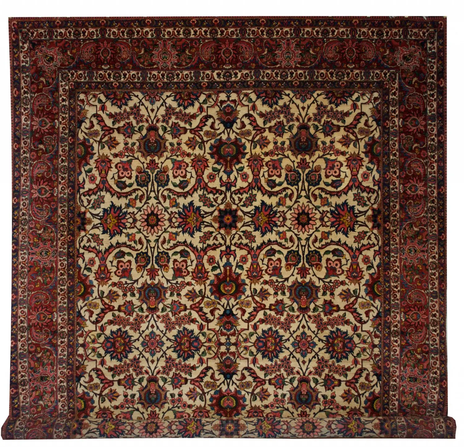 Antique Persian Bakhtiari 10' x 14' 8" Handmade Area Rug