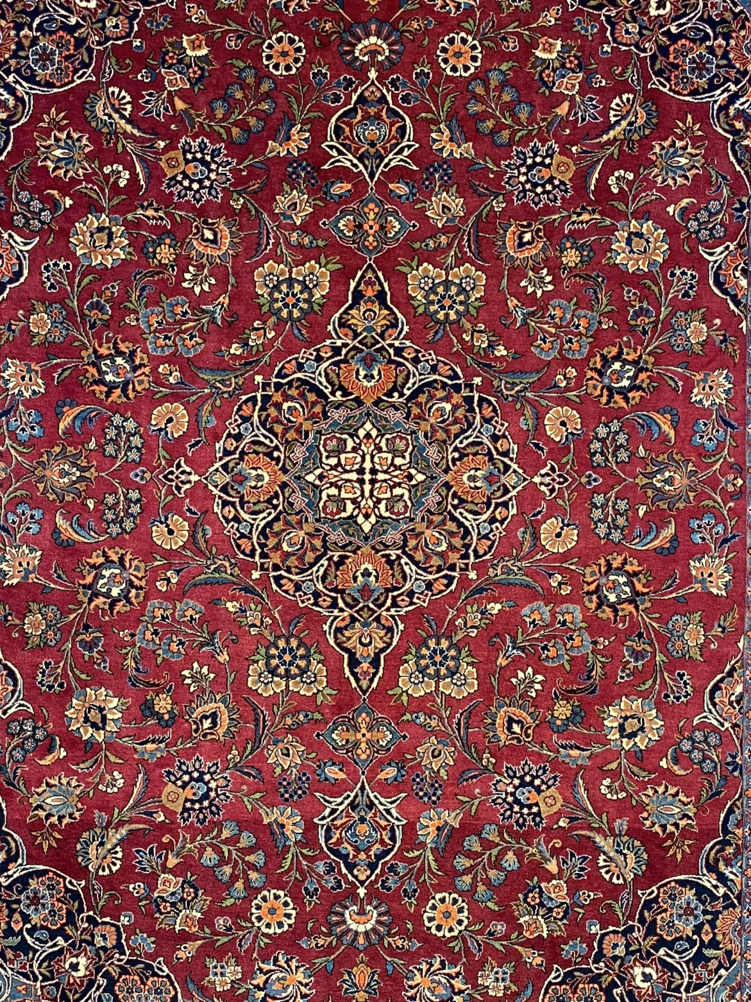 Antique Persian Kashan 8' 10" x 11' 10"