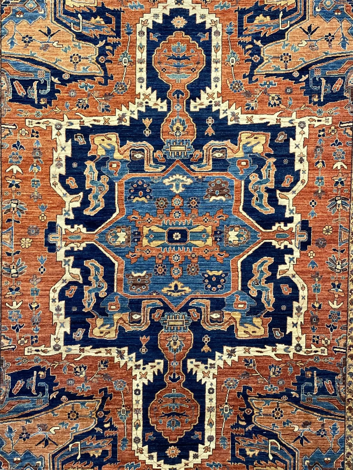 Heriz (Serapi) 9' 1" x 11' 10" Wool Handmade Area Rug