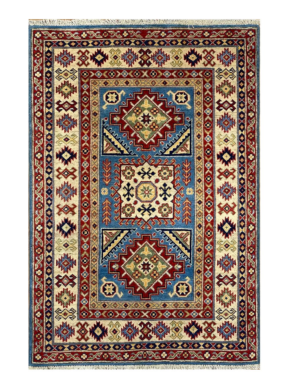 Kazak 3' 2" x 4' 9" Handmade Area Rug