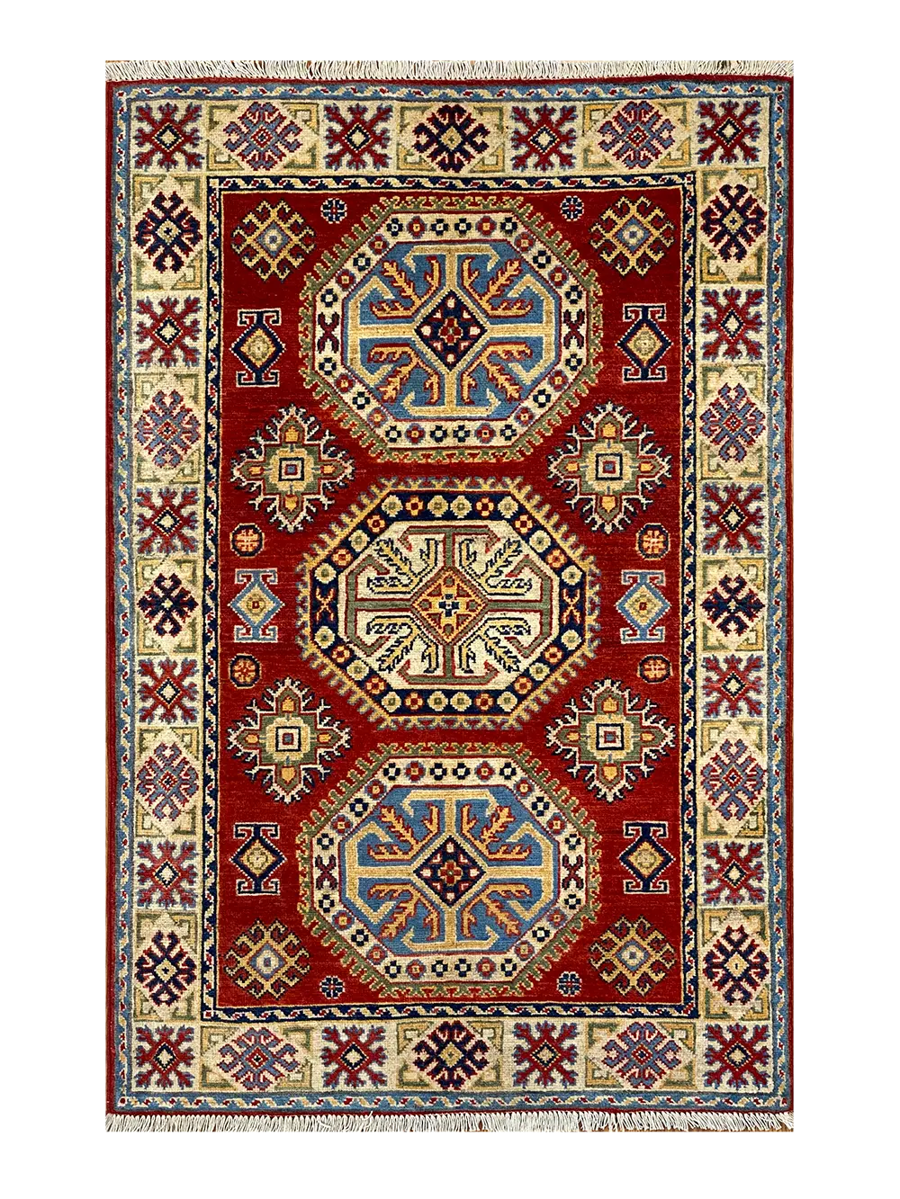 Kazak 3' 4" x 5' Handmade Area Rug
