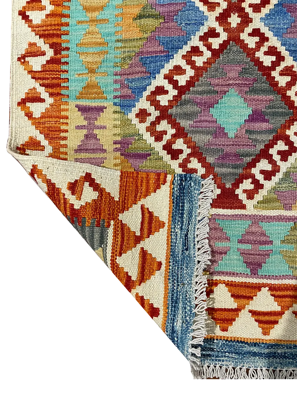 Handmade Colorful Kilim 2' 6" X 3' 11"