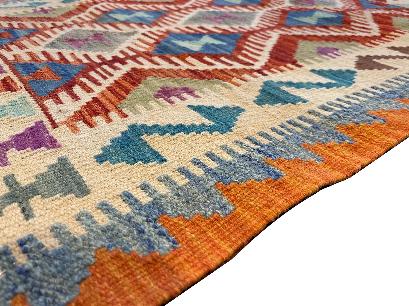 Handmade Colorful Kilim 2' 9" X 3' 7"