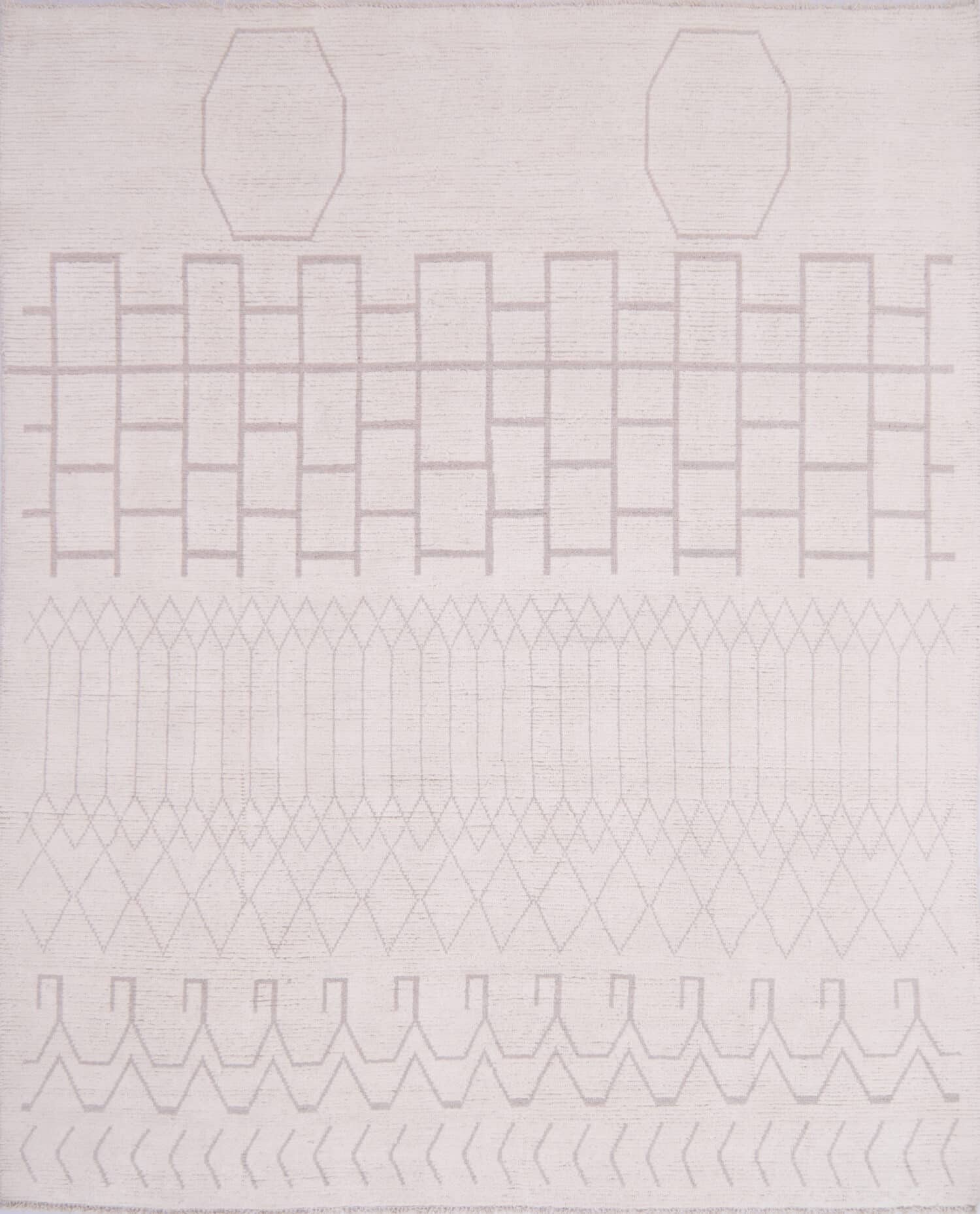 Modern Moroccan 8' 1" x 9' 9" Handmade Area Rug